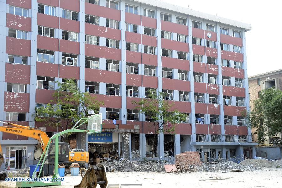 Diecisiete personas resultaron heridas como consecuencia de una explosión de gas ocurrida hoy lunes por la mañana en un dormitorio de una universidad del noroeste de China.