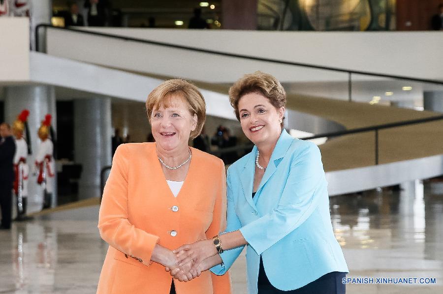 BRAZIL-BRASILIA-GERMANY-POLITICS-MEETING 