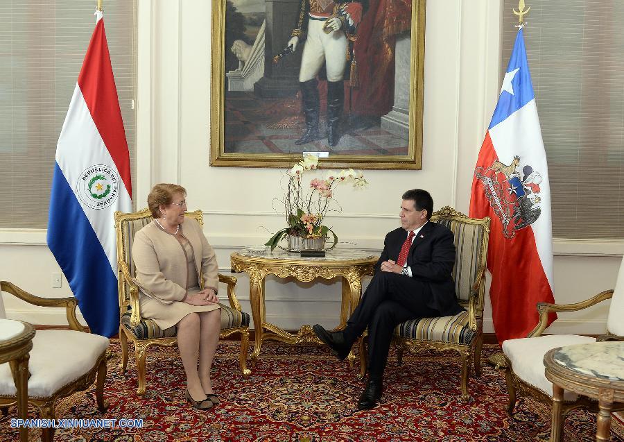 Los presidentes de Paraguay, Horacio Cartes, y de Chile, Michelle Bachelet, coincidieron hoy viernes en profundizar el vínculo bilateral en áreas como el comercio, la energía y la infraestructura.