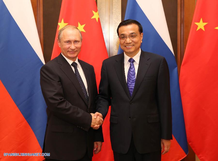 El primer ministro de China, Li Keqiang, se reunió hoy con el presidente de Rusia, quien se encuentra en Beijing para asistir a las celebraciones del Día de la Victoria.