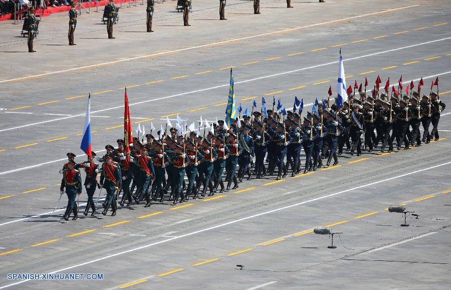 Tropas rusas debutaron hoy jueves en la Plaza Tian'anmen en el desfile militar con motivo del Día de la Victoria de China que conmemora el 70º aniversario del fin de la Segunda Guerra Mundial.