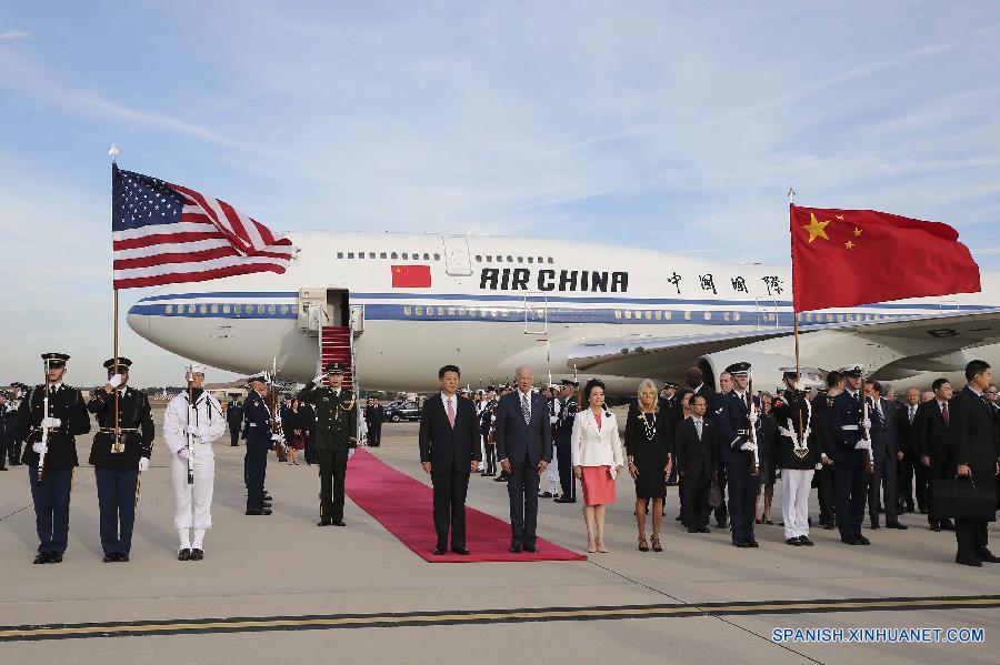 （时政）（1）习近平抵达华盛顿　继续对美国进行国事访问 