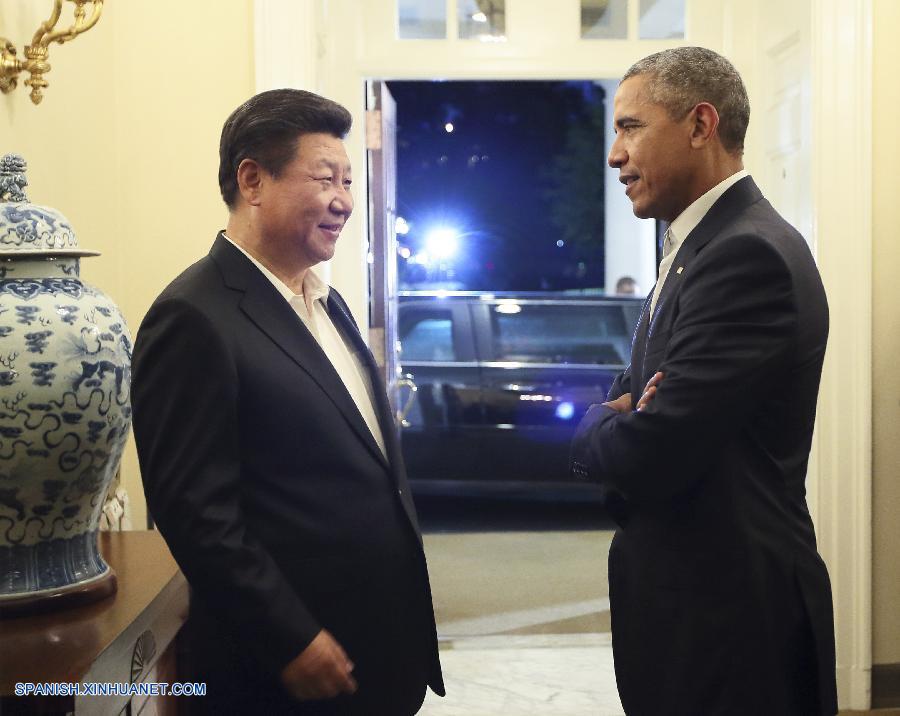 El presidente de China, Xi Jinping, y su homólogo de Estados Unidos, Barack Obama, intercambiaron puntos de vista sobre gobernación, relaciones bilaterales y otros asuntos de interés común en una conversación de tres horas en Blair House el jueves por la noche.