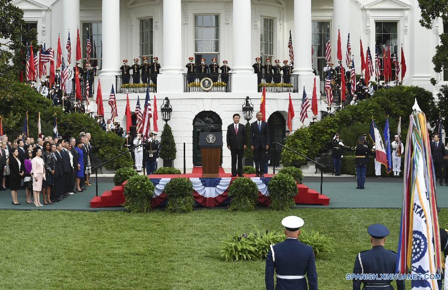（时政）（2）习近平出席美国总统奥巴马在白宫举行的欢迎仪式