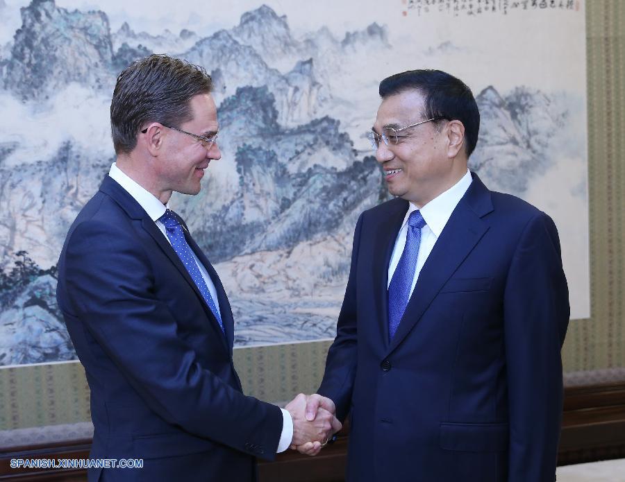 El primer ministro de China, Li Keqiang se reunió con el vicepresidente de la Comisión Europea, Jyrki Katainen, y pidió que se aceleren las negociaciones sobre un fondo de inversión conjunto China-Unión Europea (UE).