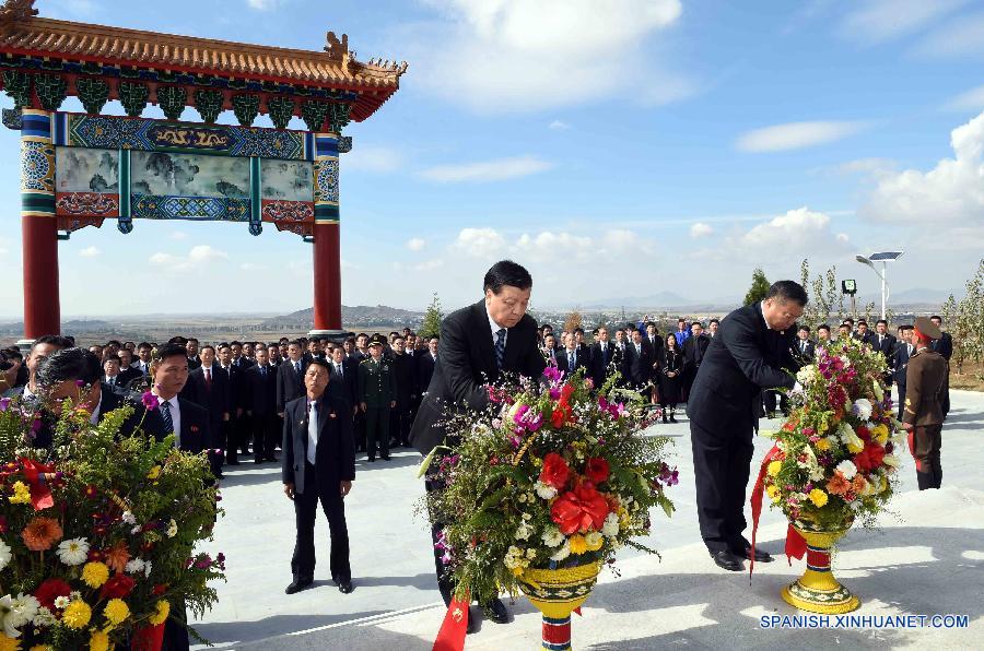 （XHDW）（2）刘云山赴安州祭扫中国人民志愿军烈士陵园