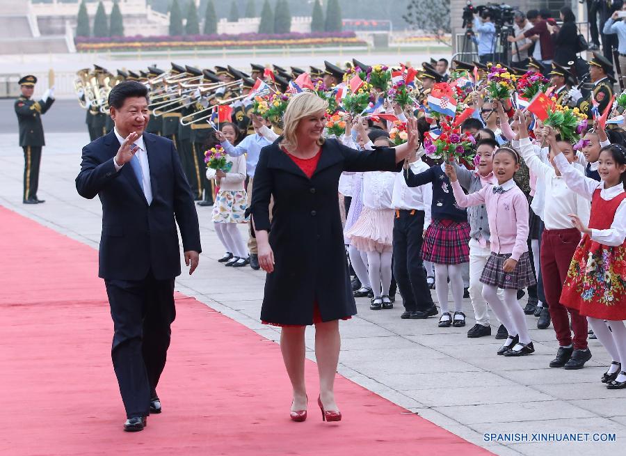 CHINA-BEIJING-XI JINPING-CROATIA'S PRESIDENT-WELCOMING CEREMONY (CN)