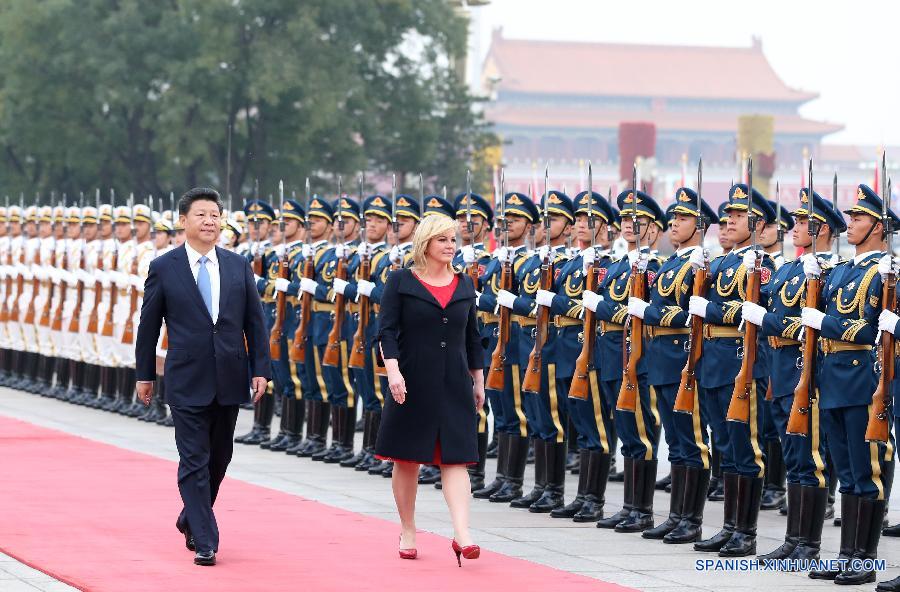 CHINA-BEIJING-XI JINPING-CROATIA'S PRESIDENT-WELCOMING CEREMONY (CN)