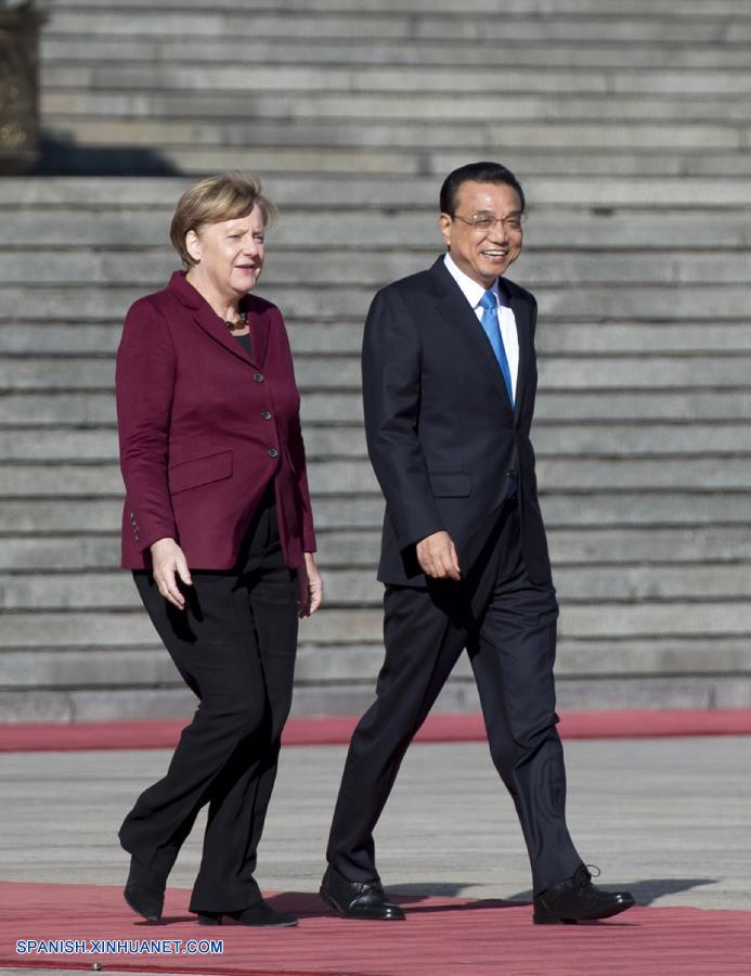 China y Alemania han acordado profundizar la cooperación durante la visita a Beijing de la canciller alamana, Angela Merkel, hoy jueves.