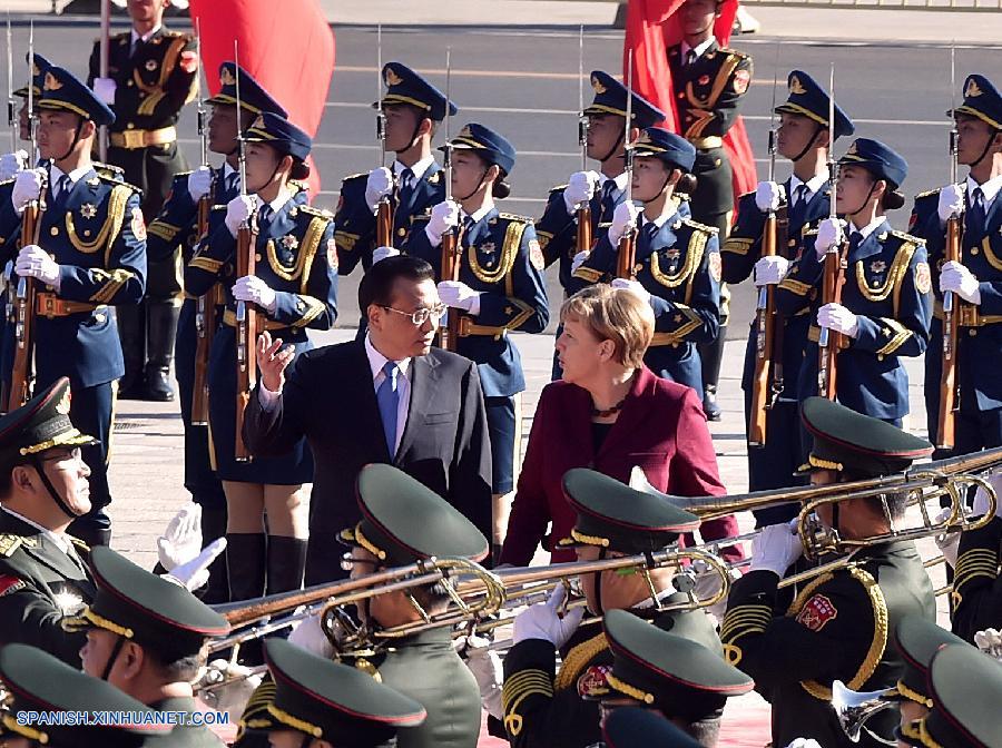 China y Alemania han acordado profundizar la cooperación durante la visita a Beijing de la canciller alamana, Angela Merkel, hoy jueves.