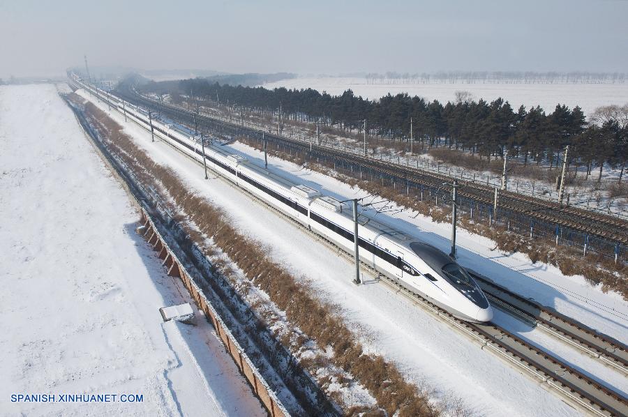 El fabricante chino de trenes CRRC anunció la fabricación de un nuevo modelo de tren bala que puede circular a temperaturas de hasta 40 grados Celsius bajo cero.