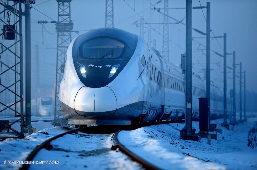 El fabricante chino de trenes CRRC anunció la fabricación de un nuevo modelo de tren bala que puede circular a temperaturas de hasta 40 grados Celsius bajo cero.
