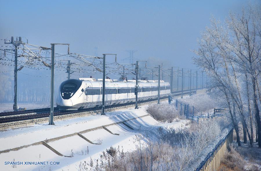 El fabricante chino de trenes CRRC anunció la fabricación de un nuevo modelo de tren bala que puede circular a temperaturas de hasta 40 grados Celsius bajo cero.