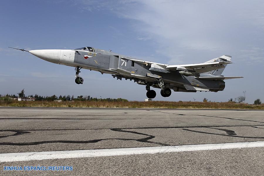 El presidente de Rusia, Vladimir Putin, dijo hoy que el avión caza Su-24 ruso fue atacado a un kilómetro de la frontera con Turquía y que se estrelló a cuatro kilómetros de distancia.