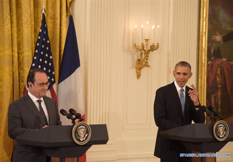 U.S.-WASHINGTON D.C.-OBAMA-HOLLANDE-PRESS CONFERENCE