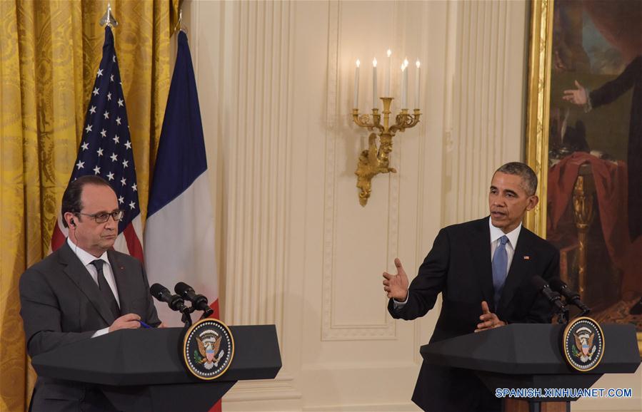 U.S.-WASHINGTON D.C.-OBAMA-HOLLANDE-PRESS CONFERENCE