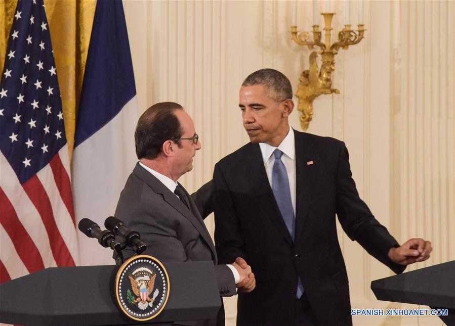 U.S.-WASHINGTON D.C.-OBAMA-HOLLANDE-PRESS CONFERENCE