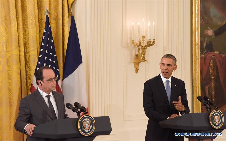 U.S.-WASHINGTON D.C.-OBAMA-HOLLANDE-PRESS CONFERENCE