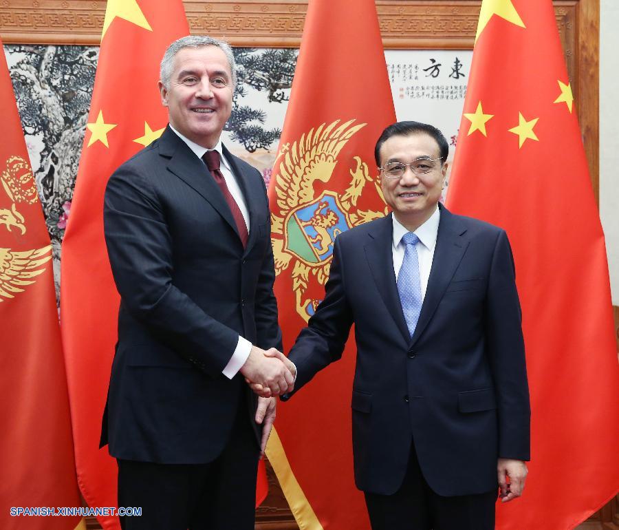 El primer ministro de China, Li Keqiang, se reunió con su homólogo de Montenegro, Milo Dukanovic, hoy jueves en Beijing.