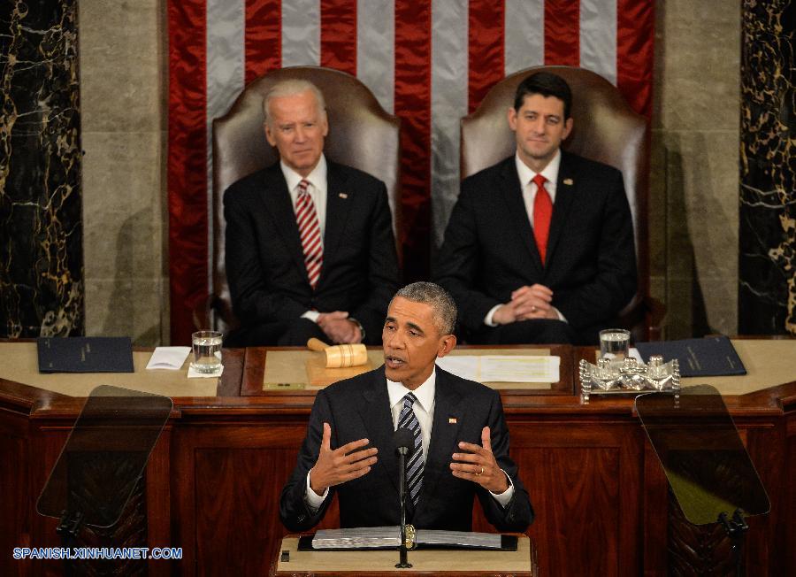 El presidente de Estados Unidos, Barack Obama, pronunció la noche de este martes su último discurso del Estado de la Unión, una intervención en la que predominó el tono político en lugar de las propuestas específicas, justo cuando el país entra en un año electoral.