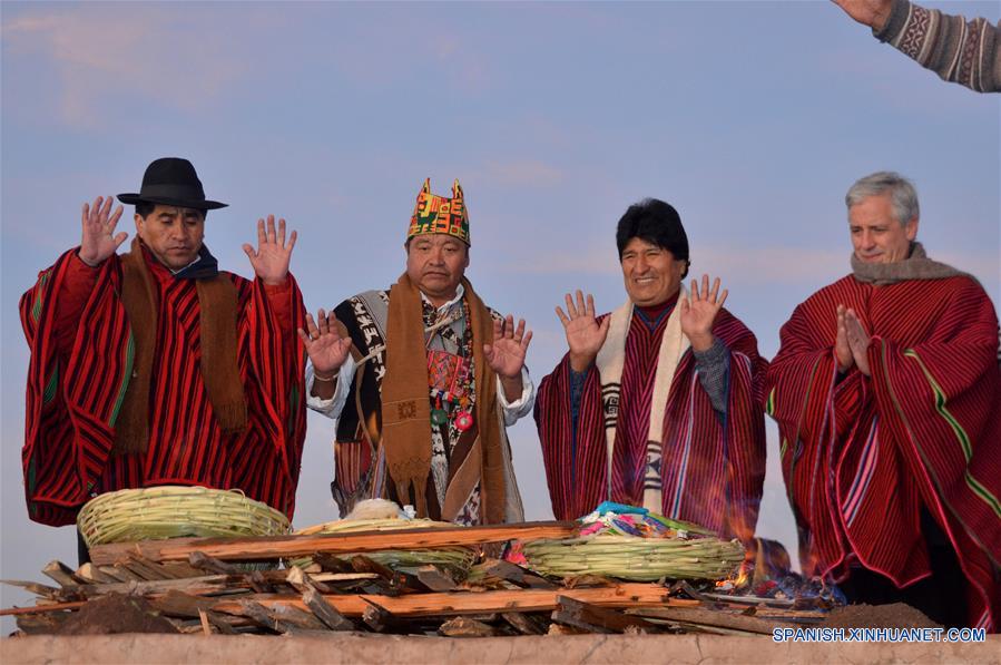 BOLIVIA-TIAHUANACO-POLITICS-MORALES