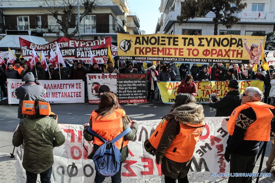 GREECE-ATHENS-PROTEST-REFUGEE
