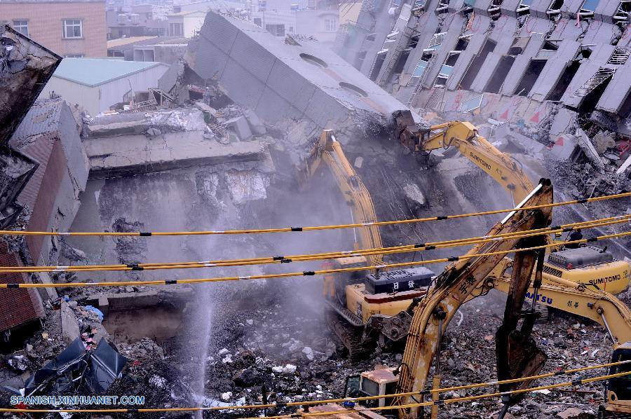 La cifra de muertos en el terremoto que sacudió el sábado la ciudad de Kaohsiung, en el sur de Taiwan, ha subido a 46.