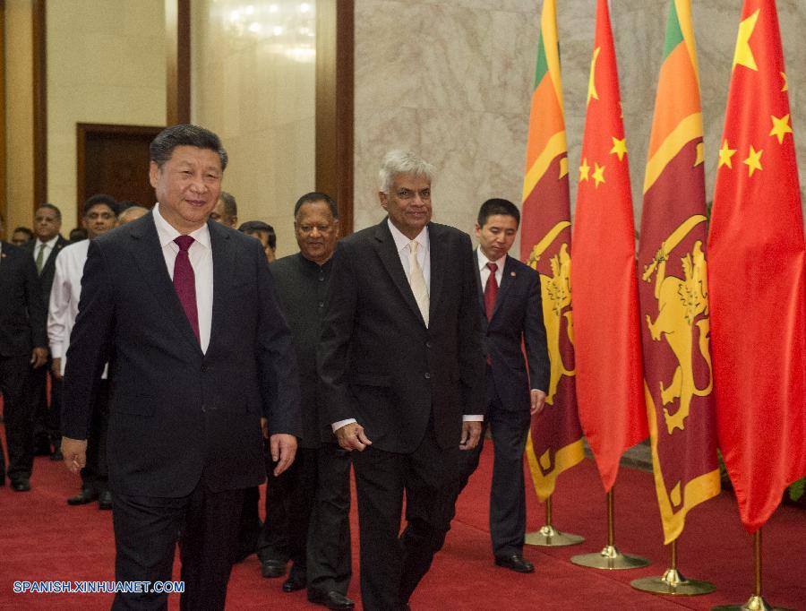 El presidente de China, Xi Jinping, se reunió hoy en Beijing con el primer ministro de Sri Lanka, Ranil Wickremesinghe, quien está de visita en el país.