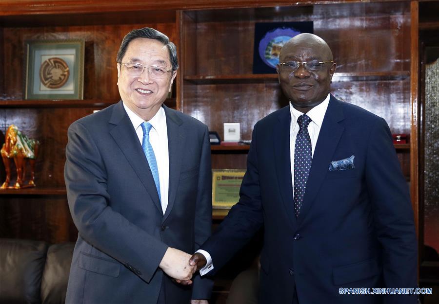 GHANA-ACCRA-YU ZHENGSHENG-TALKS