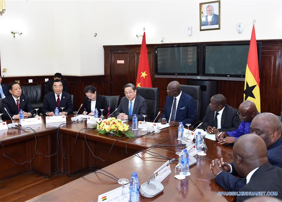 GHANA-ACCRA-YU ZHENGSHENG-TALKS