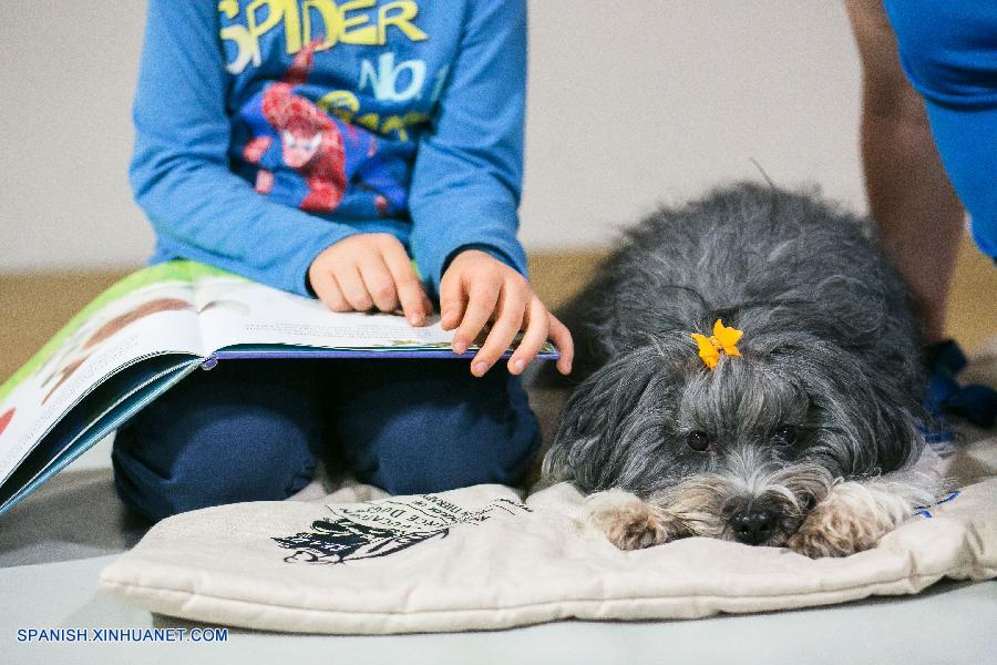 Eslovenia: leer con perros en una biblioteca en Kranj