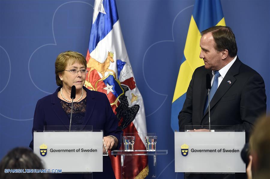 La presidenta chilena, Michelle Bachelet, se encuentra en una visita de Estado de tres días a Suecia, la primera de un mandatario chileno a este país nórdico.