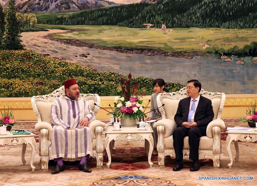 CHINA-BEIJING-MOROCCO-ZHANG DEJIANG-KING-MEET (CN)