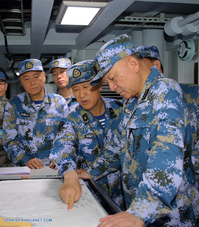 La Marina china realizó este viernes un ejercicio de combate anual en la zona de aguas cerca de la isla de Hainan y las islas de Xisha de China.