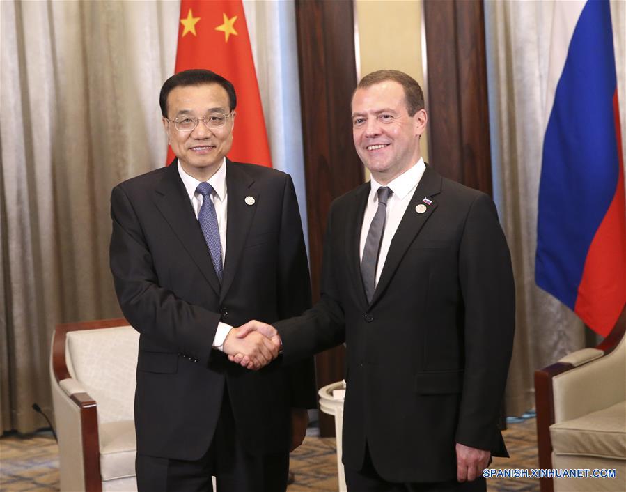 MONGOLIA-ULAN BATOR-CHINA-LI KEQIANG-RUSSIAN PM-MEETING 