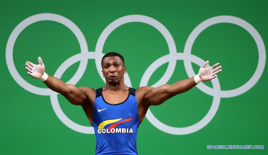 （里约奥运会·夺冠一刻）（7）举重——男子62公斤级：哥伦比亚运动员夺冠