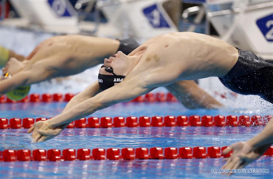 （里约奥运会）（1）游泳——男子100米仰泳决赛：墨菲夺冠