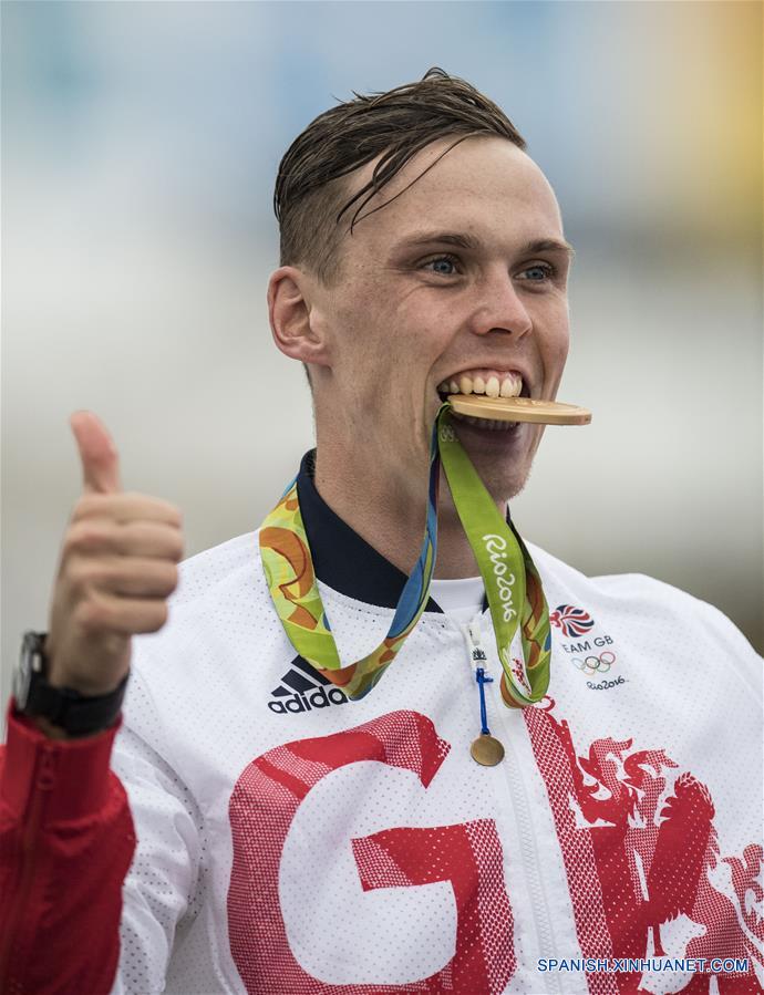 （里约奥运会·领奖台）（1）皮划艇激流回旋——男子单人皮艇：英国选手夺金