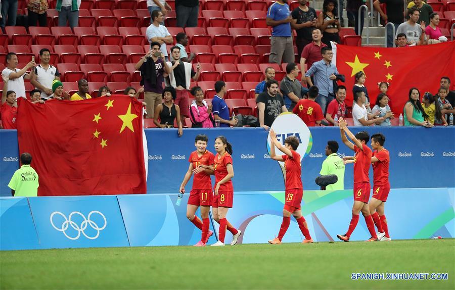 （里约奥运会）（9）足球——女子小组赛：中国队挺进八强