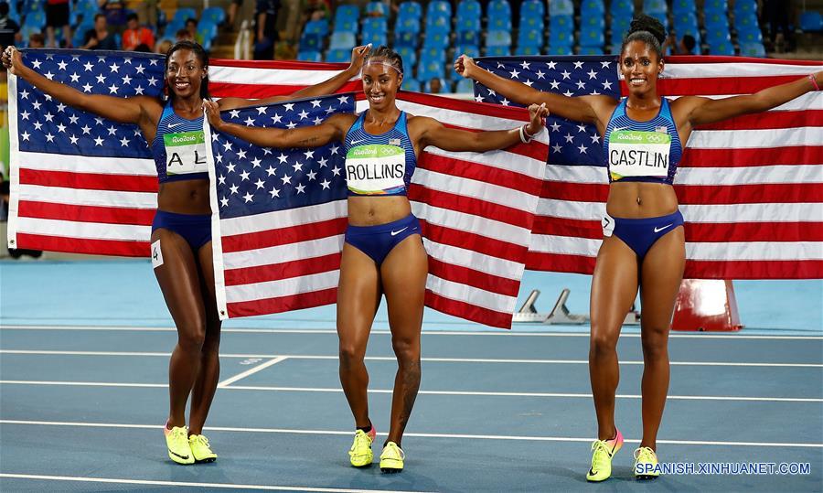 （里约奥运会）（12）田径——女子100米栏决赛：美国选手包揽金银铜牌