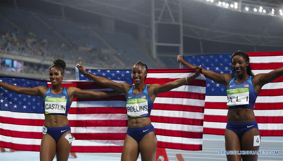 （里约奥运会）（22）田径——女子100米栏决赛：美国选手包揽金银铜牌