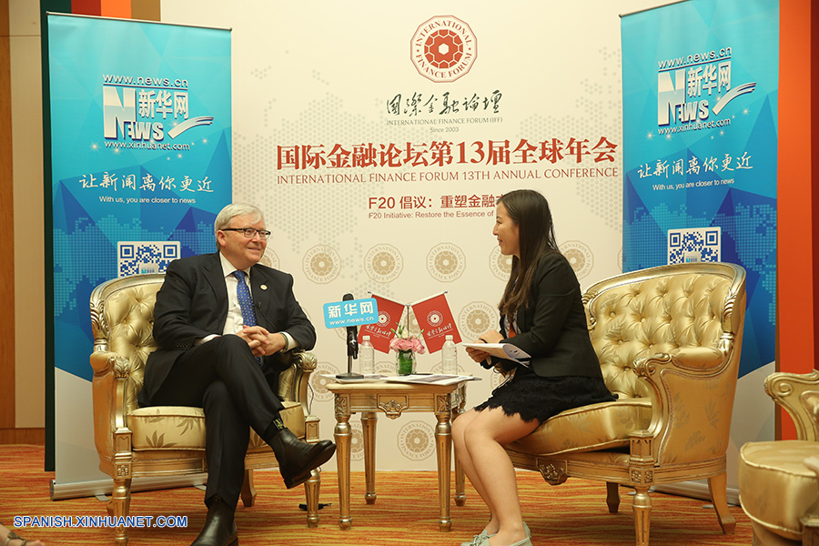 Los puntos de vista de China sobre la gobernación económica global son muy importantes, dijo el presidente del Foro Internacional de Finanzas (IFF, por sus siglas en inglés) y ex primer ministro de Australia, Kevin Rudd, durante una entrevista exclusiva con Xinhua realizada el jueves en Shanghai.