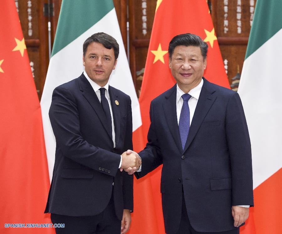 El presidente chino, Xi Jinping, se reunió hoy sábado con el primer ministro de Italia, Matteo Renzi, y ambas partes prometieron esfuerzos para fortalecer la cooperación bilateral.