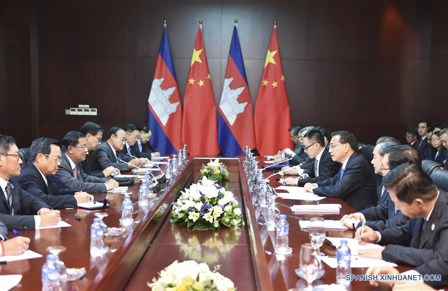 LAOS-CHINA-LI KEQIANG-CAMBODIAN PM-MEETING 