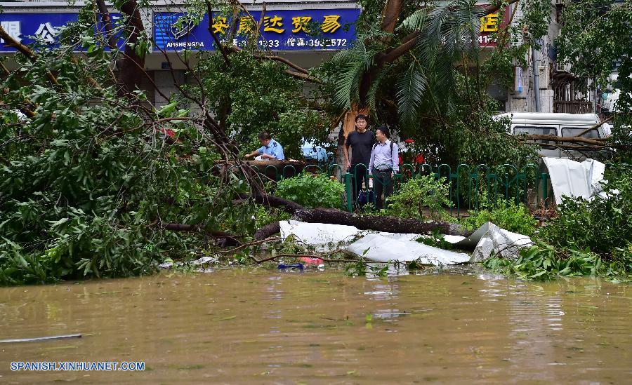 El tif&oacute;n 'Meranti' toc&oacute; tierra a las 03:05 hora local de hoy en el distrito de Xiang'an, ciudad de Xiamen, en la provincia china oriental de Fujian, con vientos de hasta 48 metros por segundo.