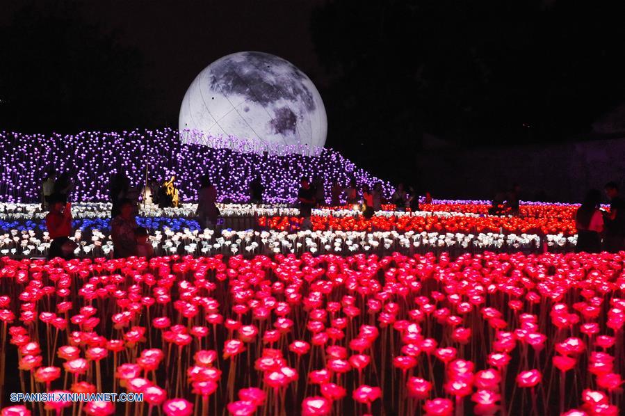 Un espectáculo de luz que consiste de 30,000 rosas LED fue abierto al público el 1 de octubre.