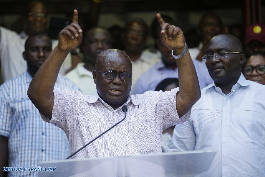 El candidato del principal opositor Nuevo Partido Patriótico, Nana Addo Danwa Akufo-Addo, ganó las reñidas elecciones presidenciales de Ghana, mostraron los resultados oficiales publicados hoy por la comisión electoral.