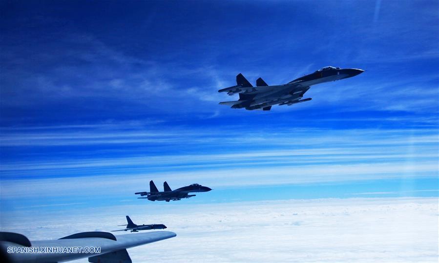 Los simulacros realizados por la Fuerza Aérea de China en altamar son actividades militares de rutina regulares, dijo el jueves un vocero de la Fuerza Aérea.