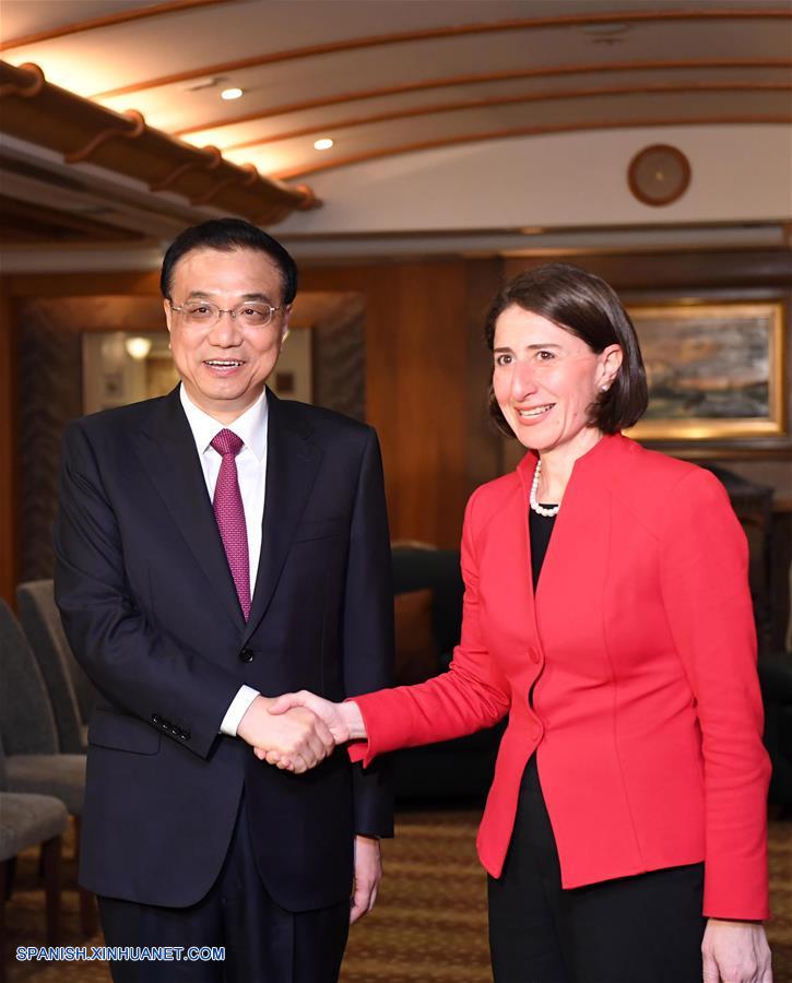 El primer ministro chino, Li Keqiang, de visita en Australia, pidió hoy sábado fomentar la cooperación con el estado australiano de Nueva Gales del Sur.