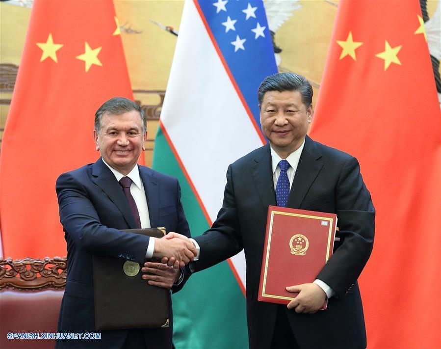 El presidente de China, Xi Jinping, pidió hoy expandir la cooperación con Uzbekistán para alcanzar nuevos progresos en la implementación de la Iniciativa de la Franja y la Ruta.